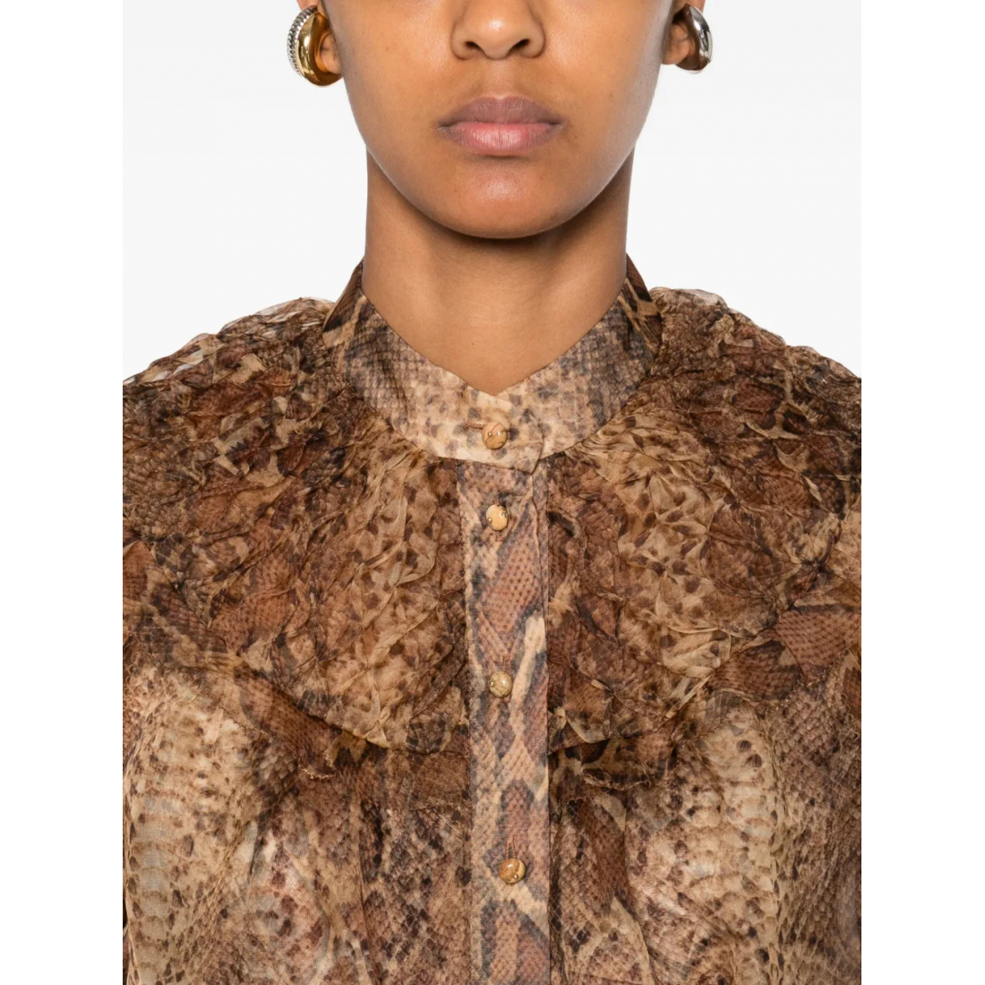 Chemise 'Ruffle-Trimmed' pour Femmes