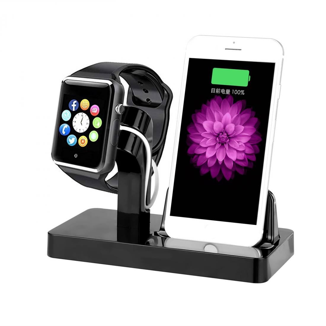 2-in-1-Lade- und Synchronisierungsstation für Apple Watch und iPhone