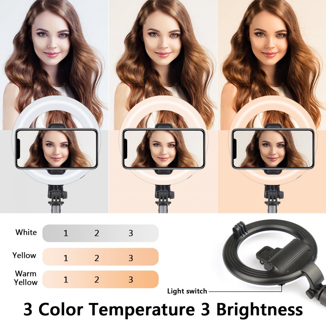 Leuchtendes Selfie mit Fernbedienung