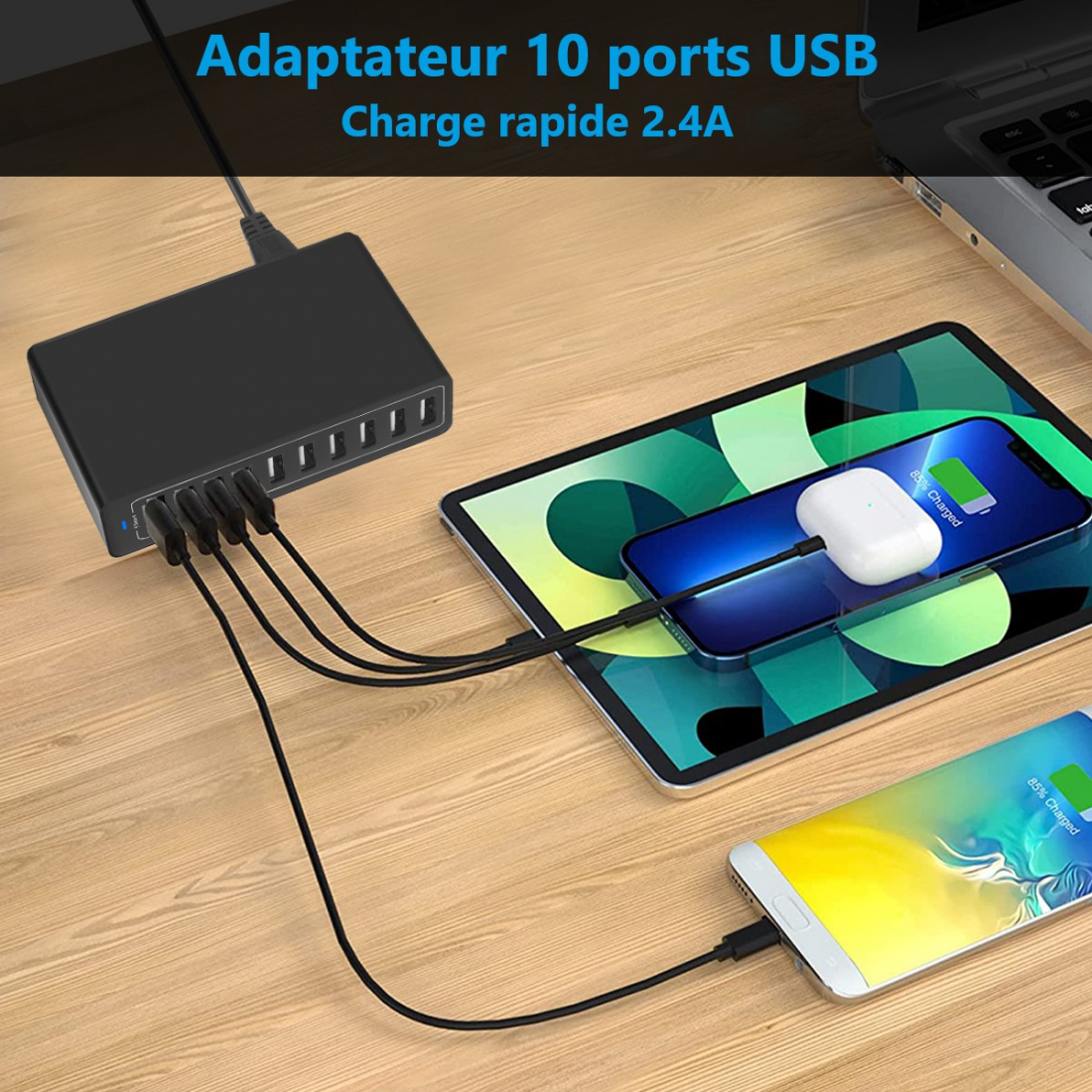 10-Port-USB-A-Ladegerät