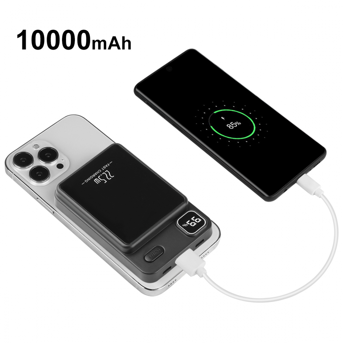 Powerbank 10000 mAh mit Magsafe-LED-Bildschirm