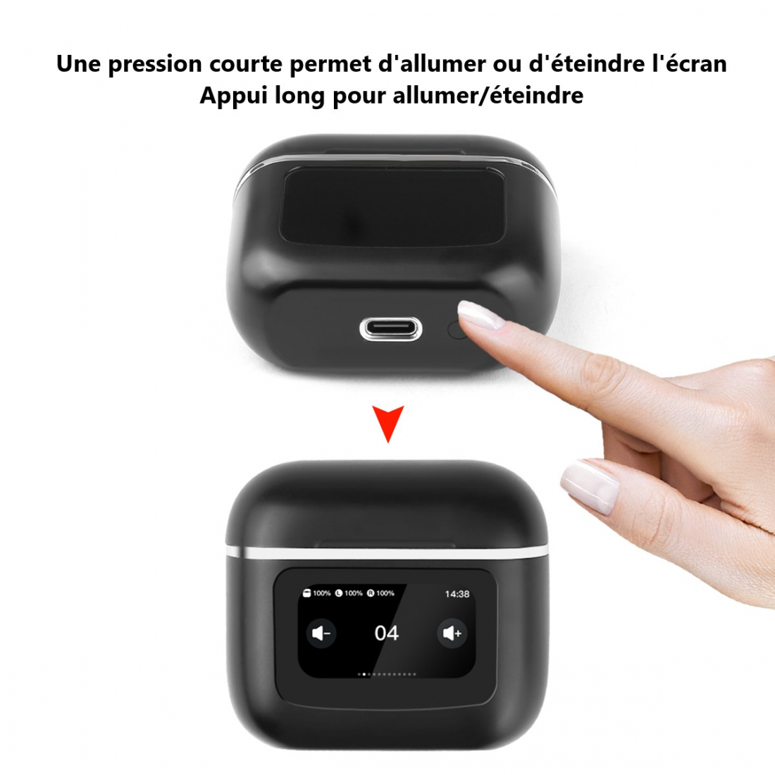 Ecouteurs  Avec Ecran Led Bluetooth