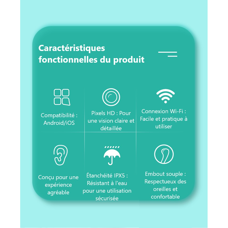 Otoskop Ohr 1080P HD Wifi Ohrreinigung