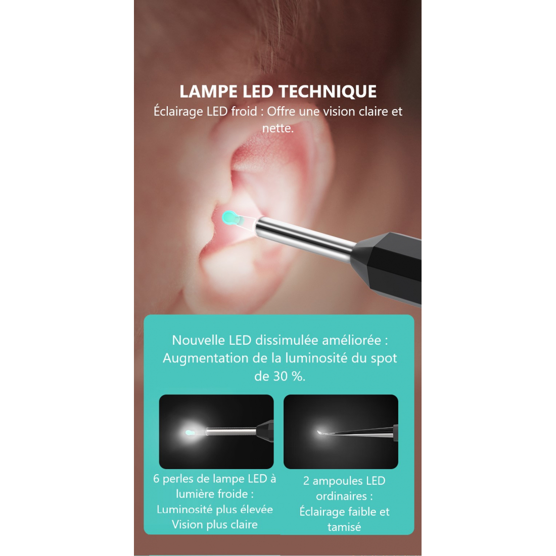 Otoskop Ohr 1080P HD Wifi Ohrreinigung