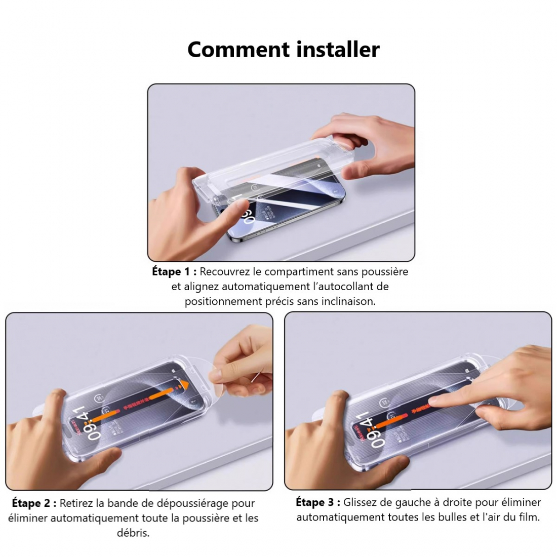 Film De Protection En Verre Trempé Platyne Pour Iphone 15Promax - Anti-Poussière, Sans Bulles Et Haute Résistance