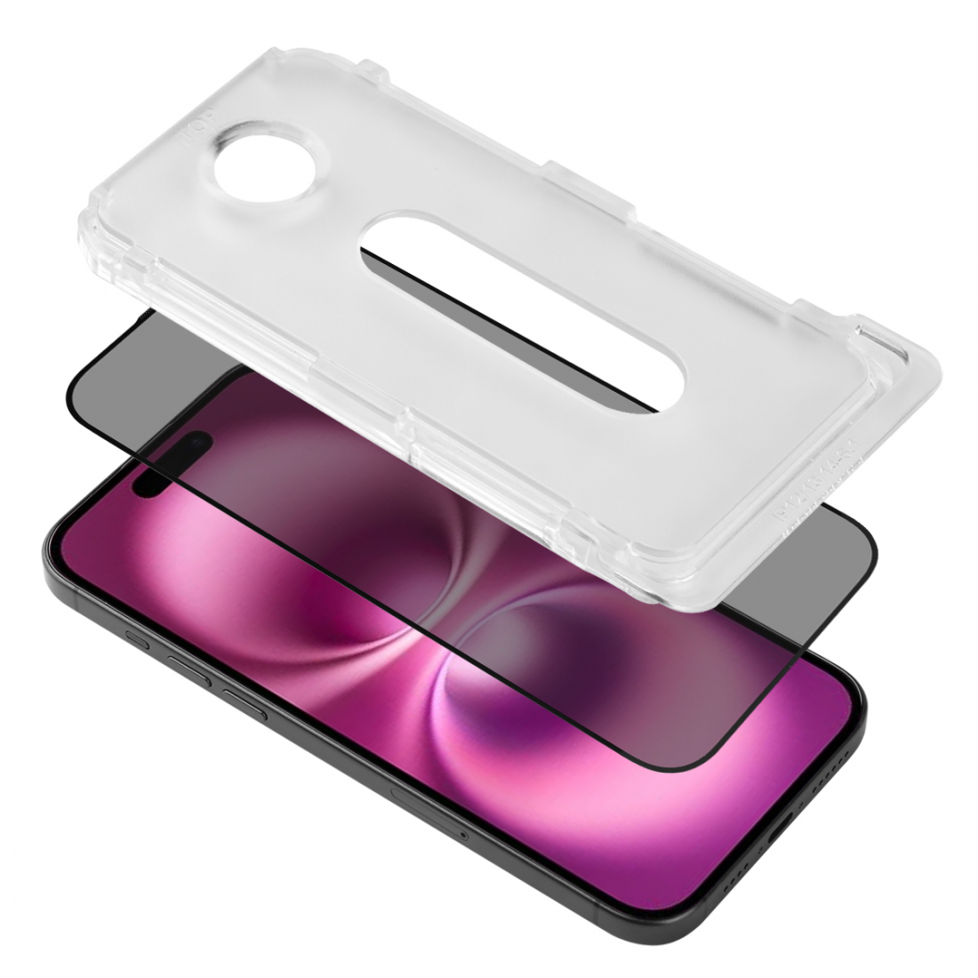 Platyne Displayschutz aus gehärtetem Glas für iPhone 16 Plus – staubdicht, blasenfrei und hohe Widerstandsfähigkeit