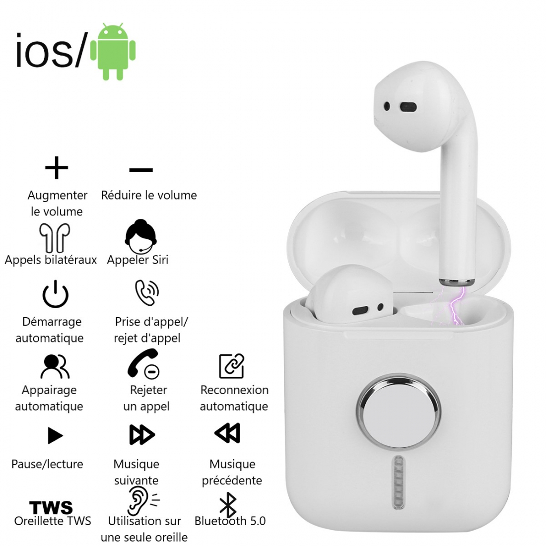 Kabellose Bluetooth-Kopfhörer und Findget Spinner