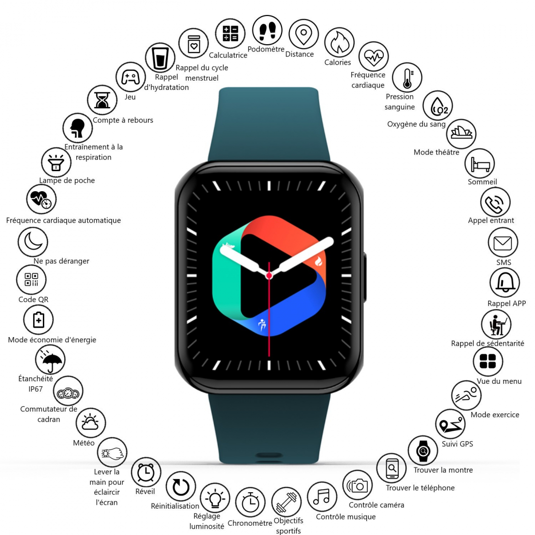 Montre Connectee Multifonctions