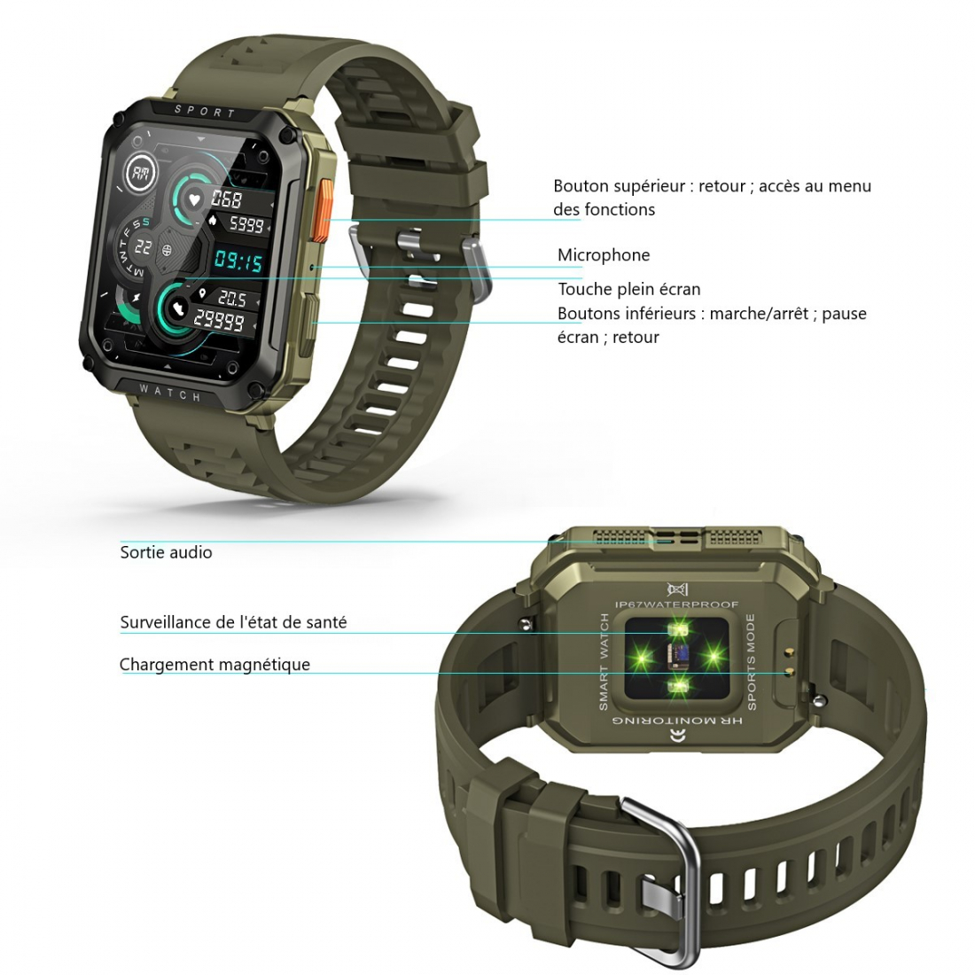 Montre Connectee Multifonctions