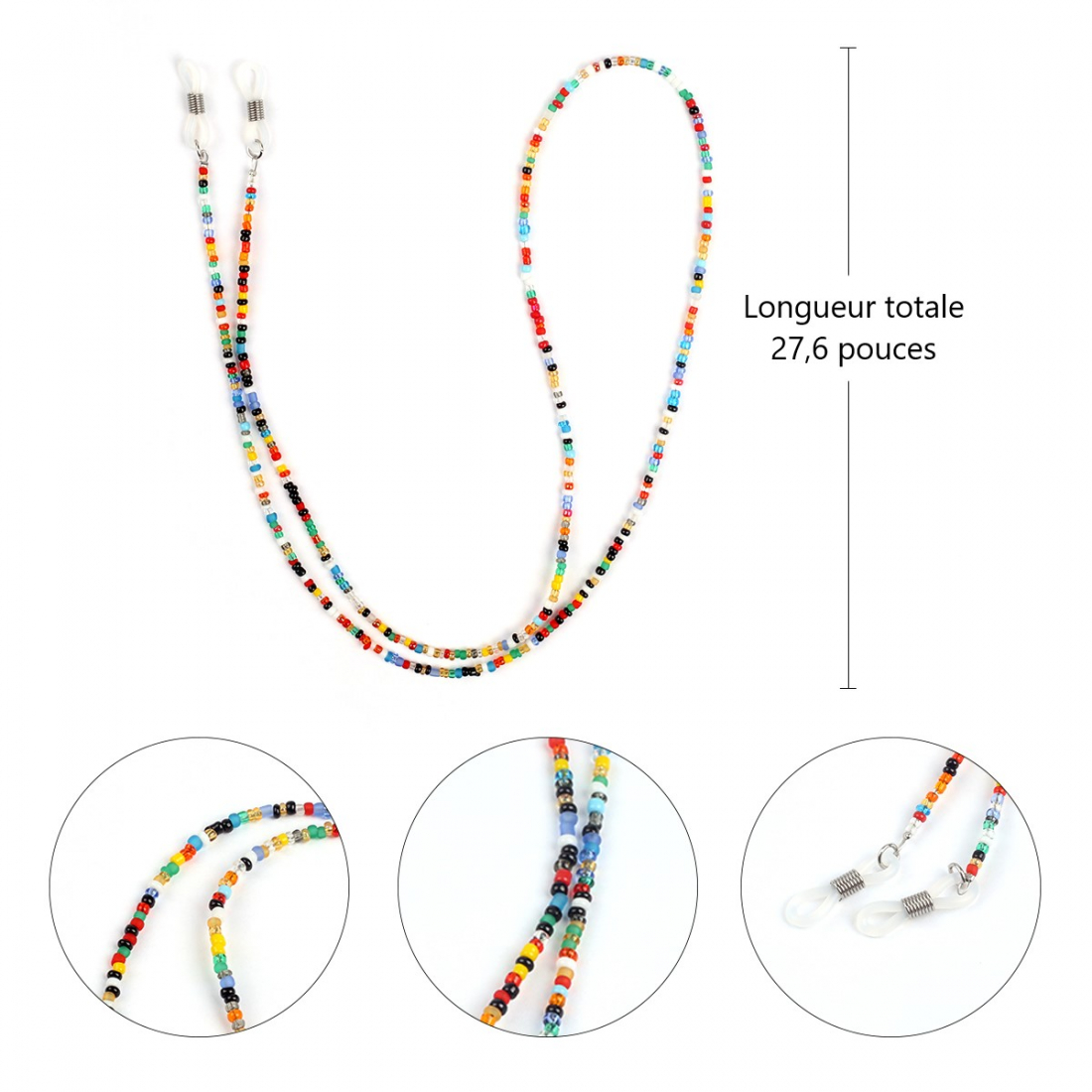 Chaine De Airpods Ou Lunettes En Perles Pour Ecouteurs