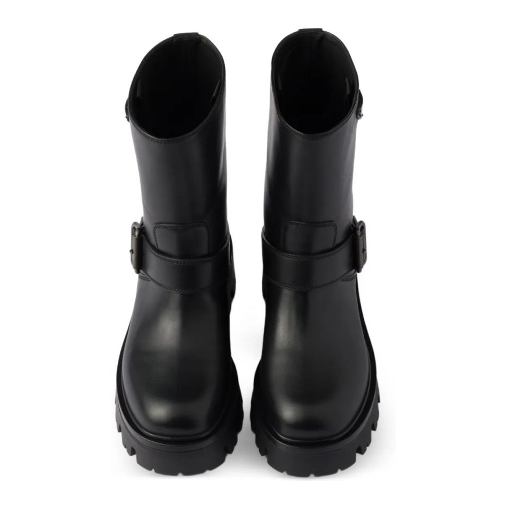 Women's 'Buckle-Fastening Lug-Sole' Boots
