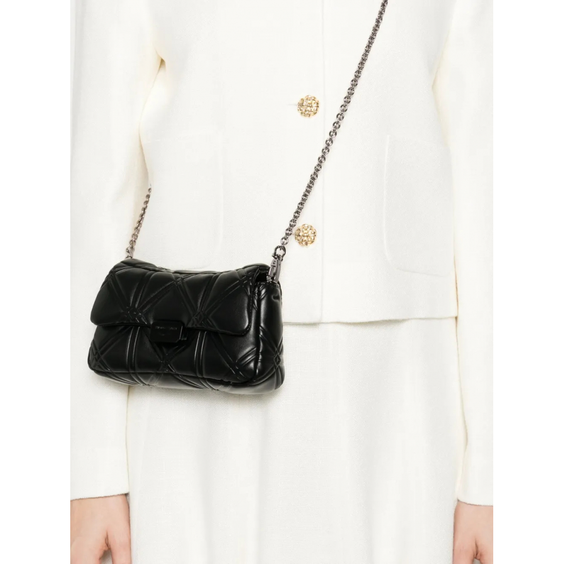 Women's 'Quilted Chain' Clutch