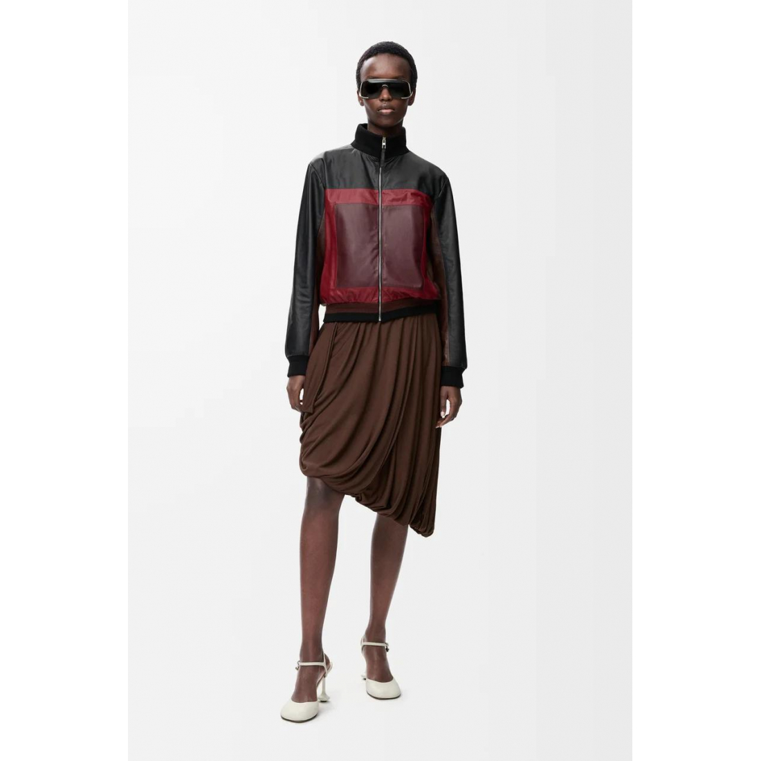 Veste en cuir 'Cropped' pour Femmes