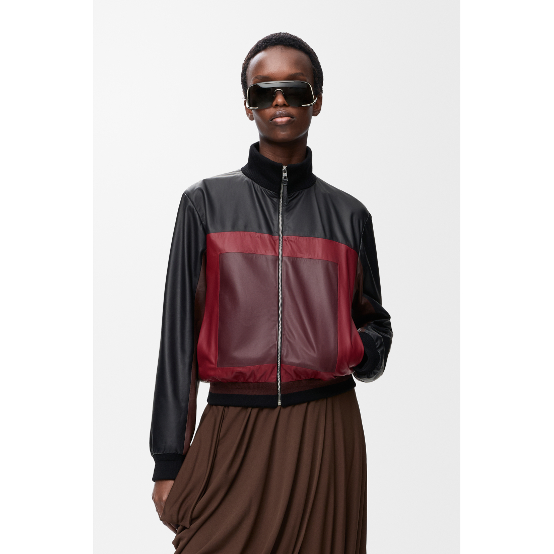 Veste en cuir 'Cropped' pour Femmes