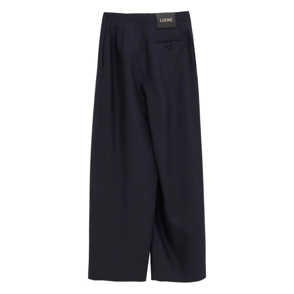 Pantalon 'Pleated Leather-Belt' pour Femmes