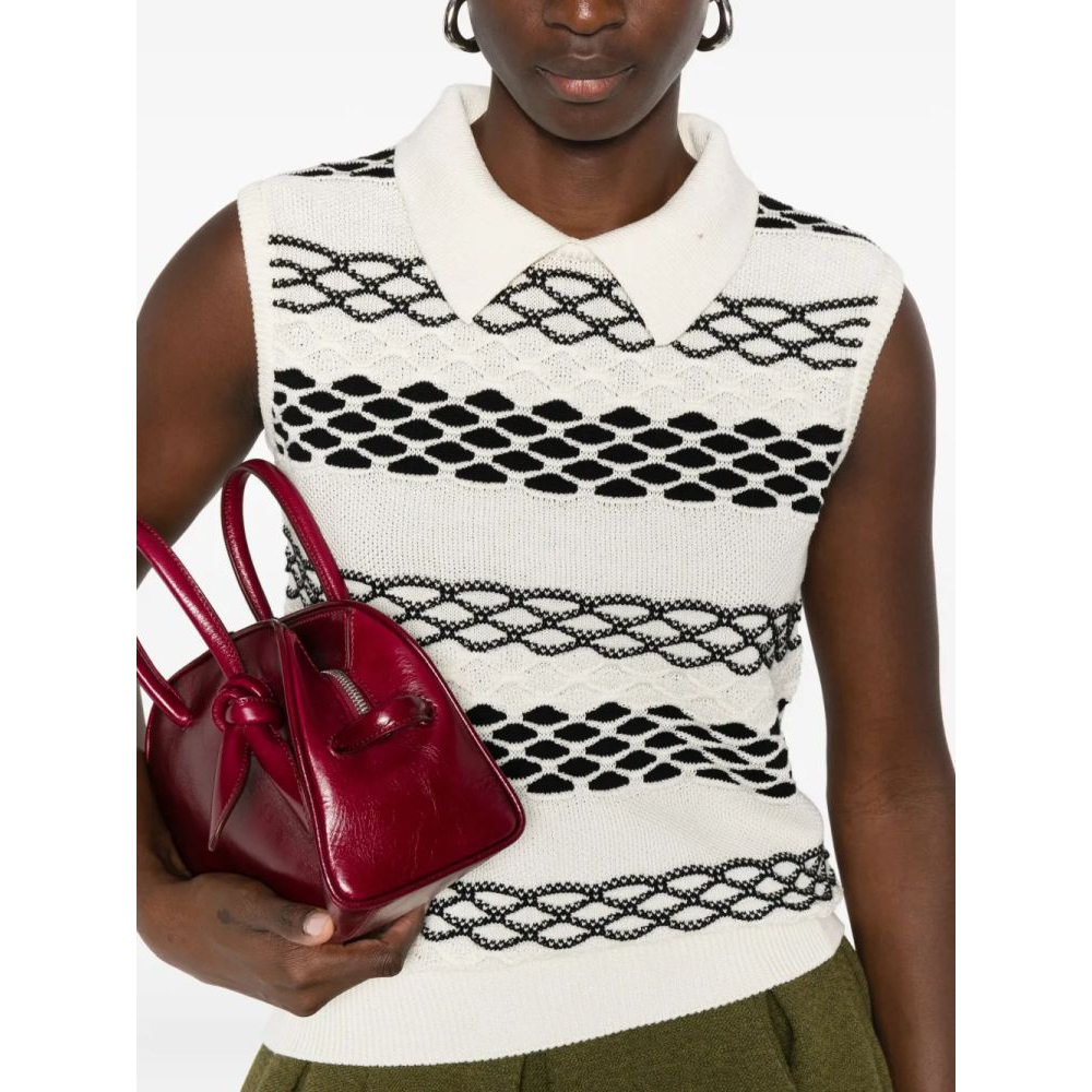 Haut sans manches 'Spread-Collar Pattern' pour Femmes