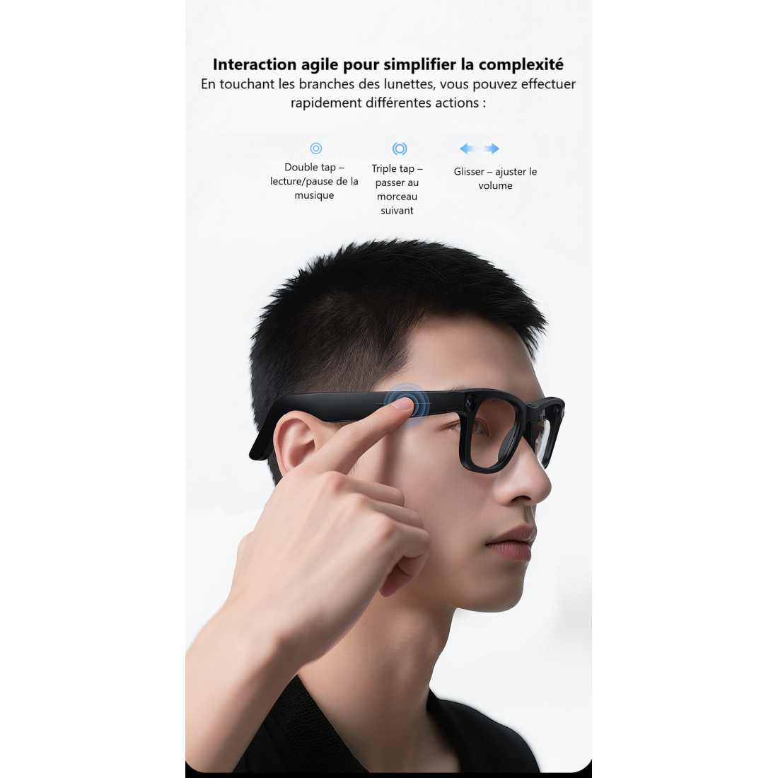 KI-Smart Glasses mit 8MP-Kamera und Bluetooth-Audio