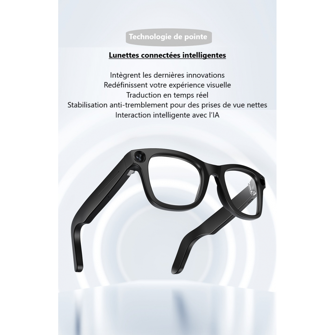 KI-Smart Glasses mit 8MP-Kamera und Bluetooth-Audio