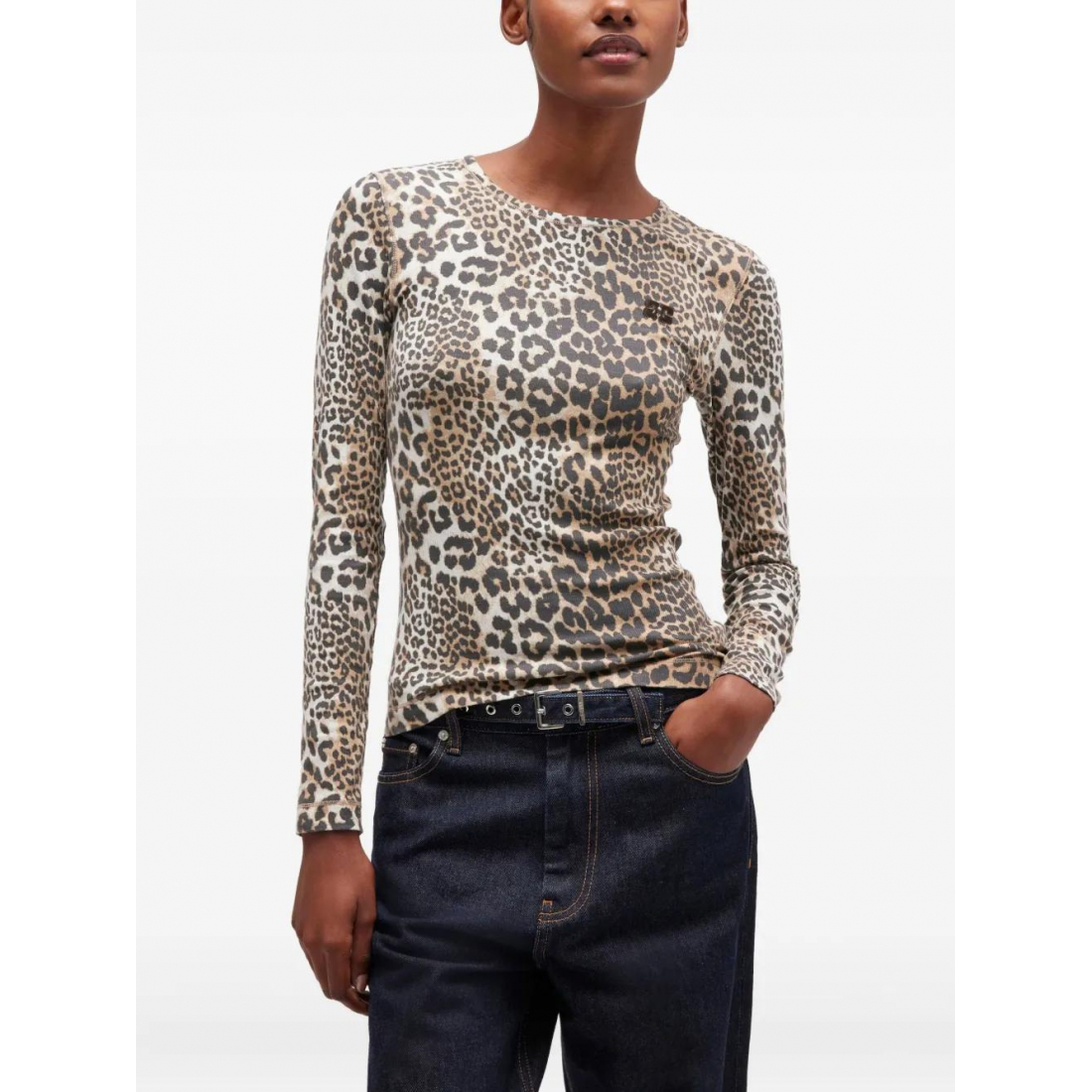 Top à manches longues 'Leopard' pour Femmes