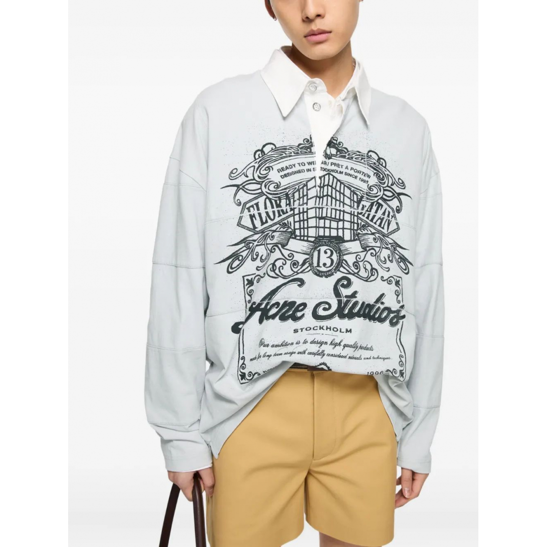 Polo manches longues 'Graphic-Print' pour Hommes