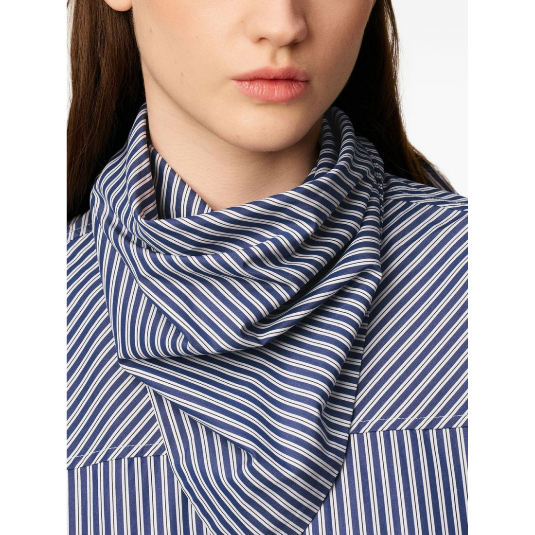 Robe Midi 'Striped Bandana-Collar' pour Femmes