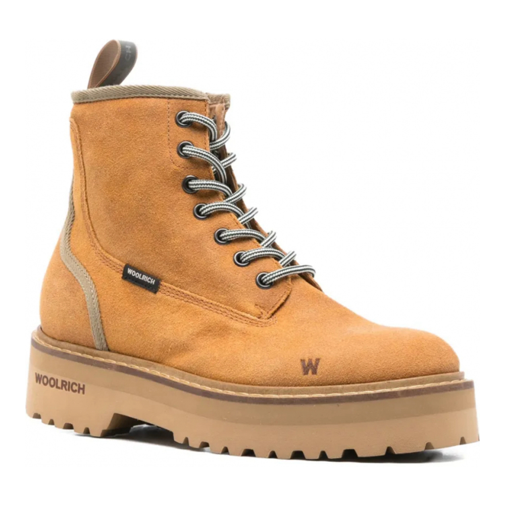 'Lace-Up' Plateaustiefel für Damen