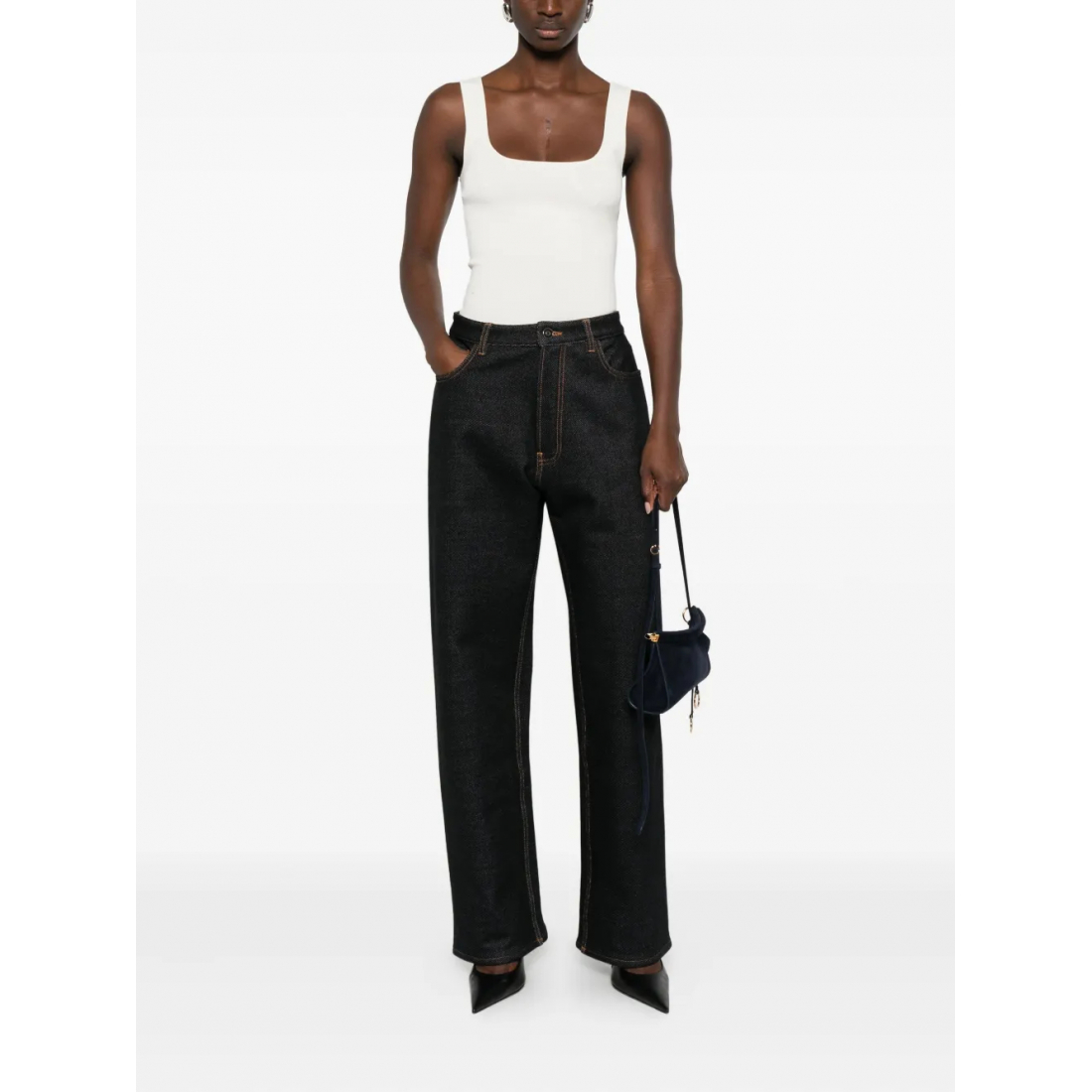 Jeans 'Contrast-Stitching' pour Femmes