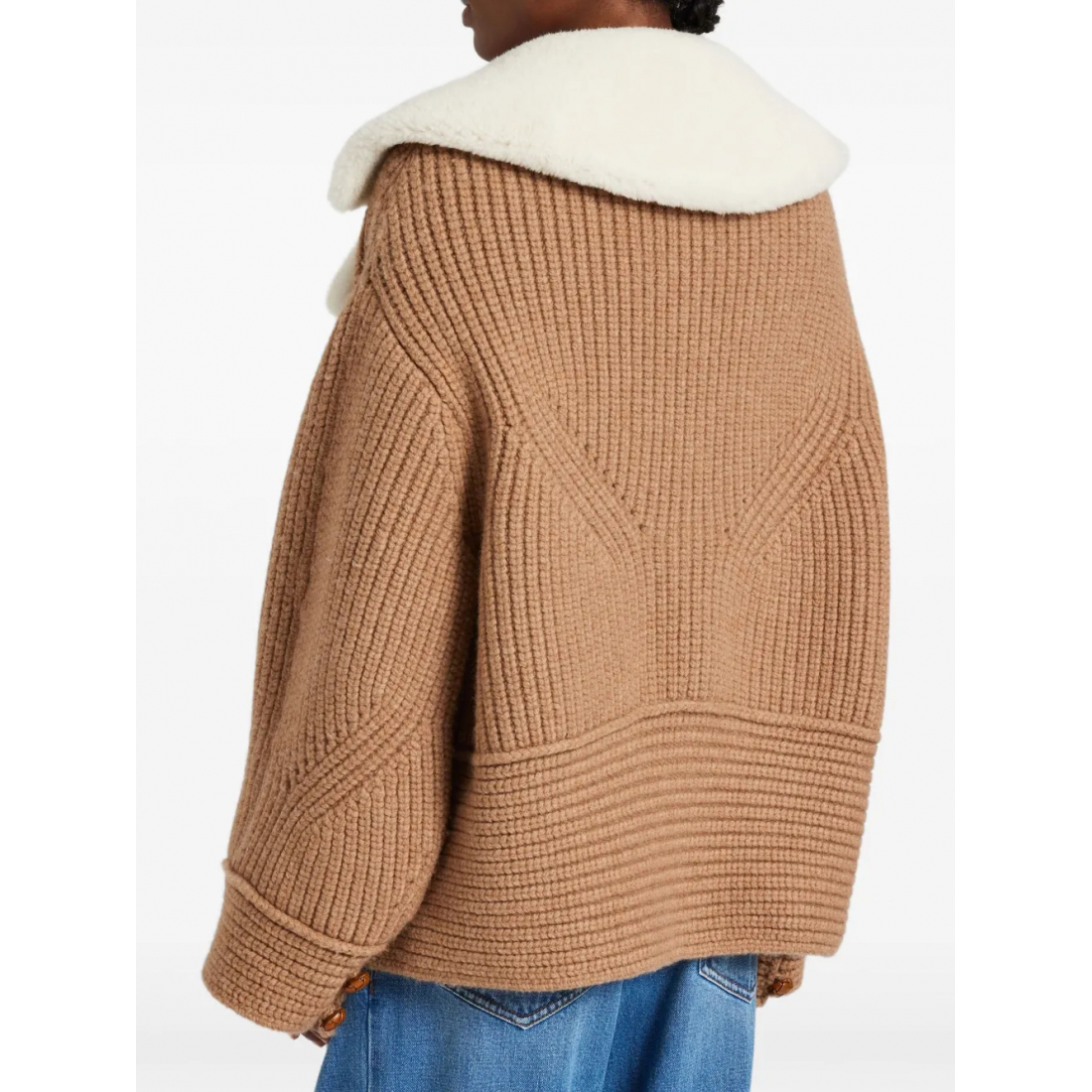 Veste 'Shearling Panelled-Knit' pour Femmes