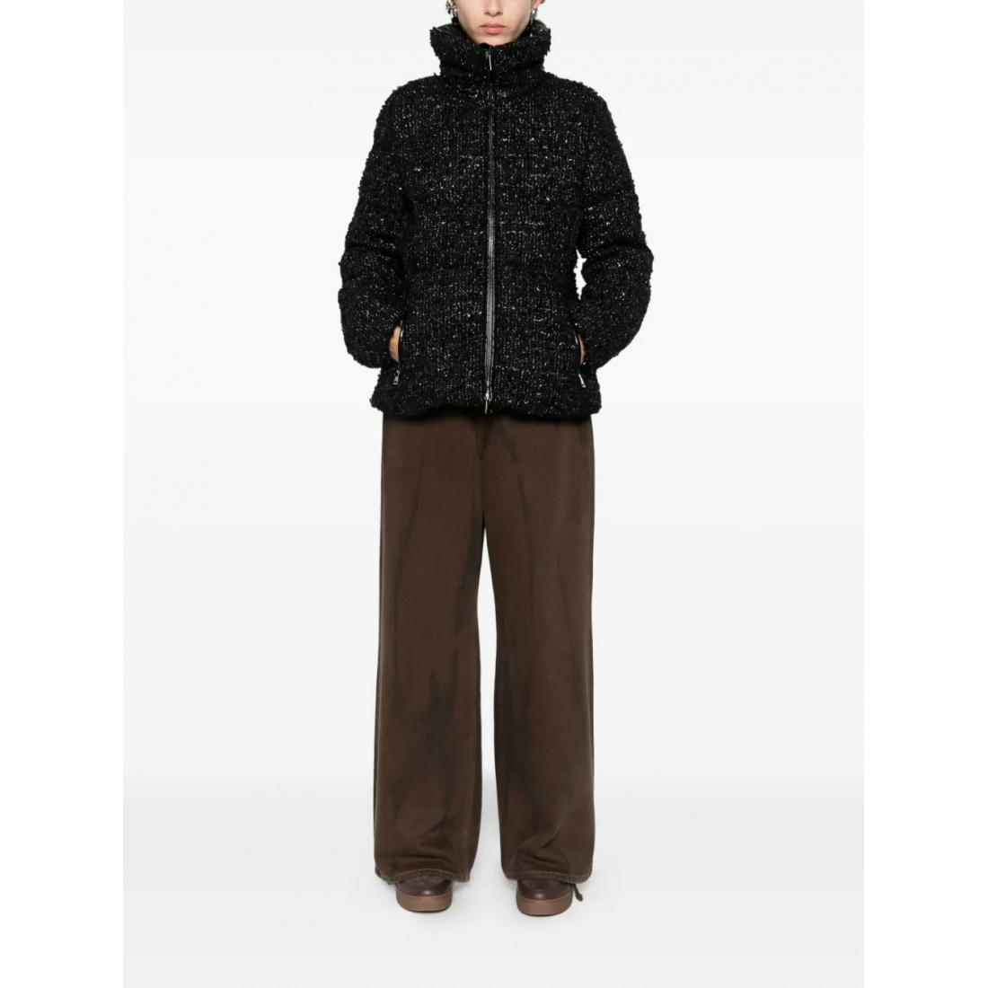 Veste matelassée 'Zip-Fastening Tweed' pour Femmes