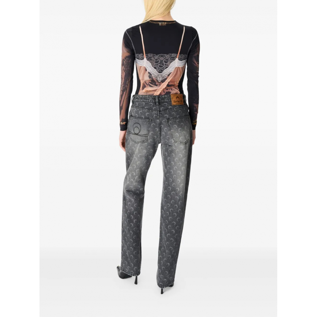 Jeans 'Moon Laser Wash Straight' pour Femmes