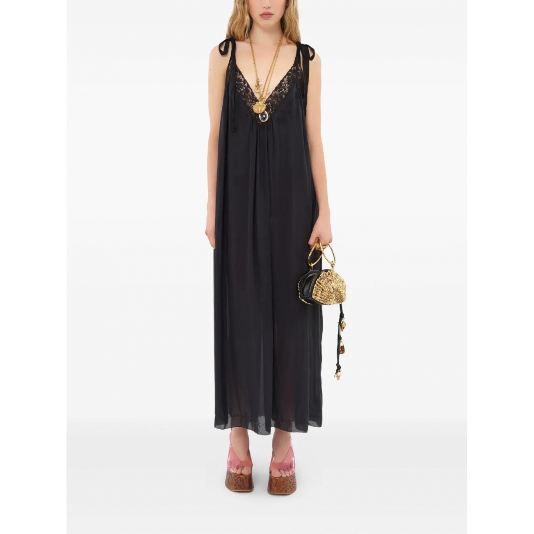 Robe maxi 'Charmeuse Lace' pour Femmes