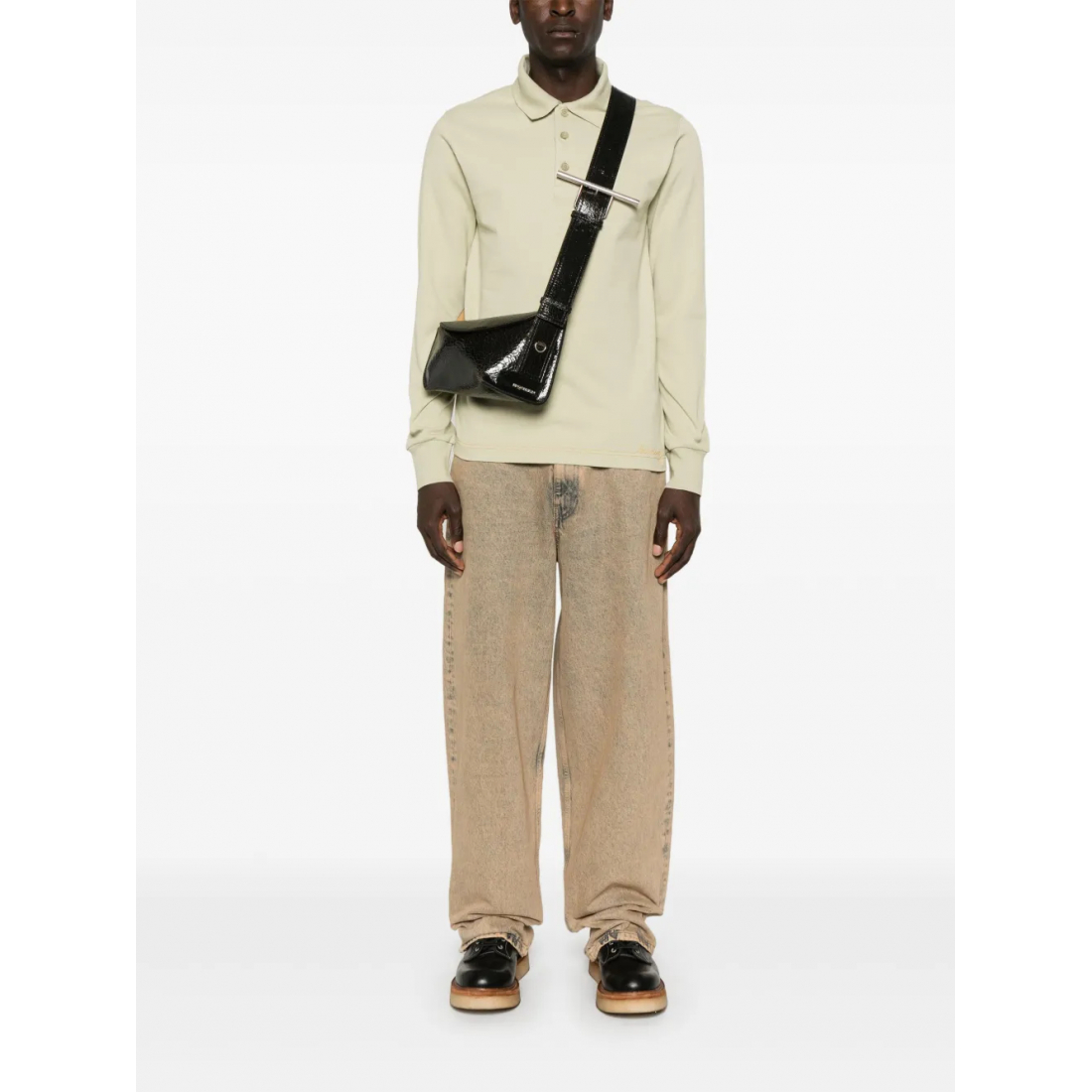 Polo manches longues 'Logo-Embroidered' pour Hommes