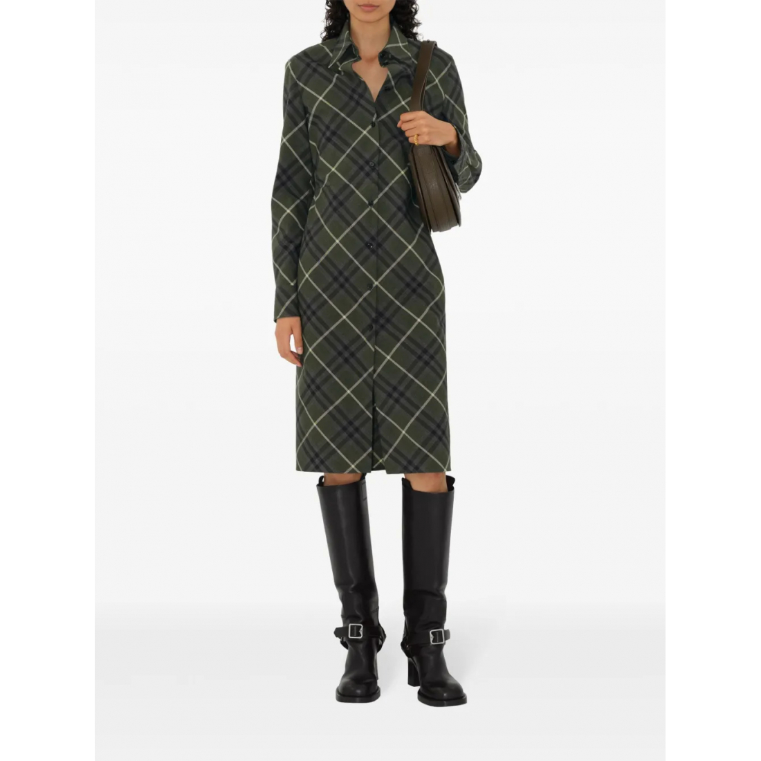 Robe 'Check-Print Shirt' pour Femmes