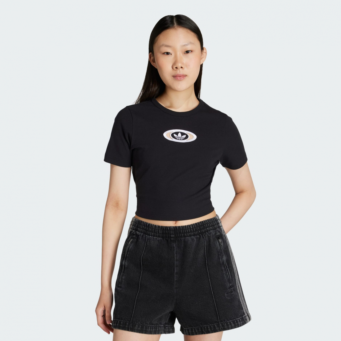 Women's 'Campus 2000 Back Cut Out' Crop T-shirt