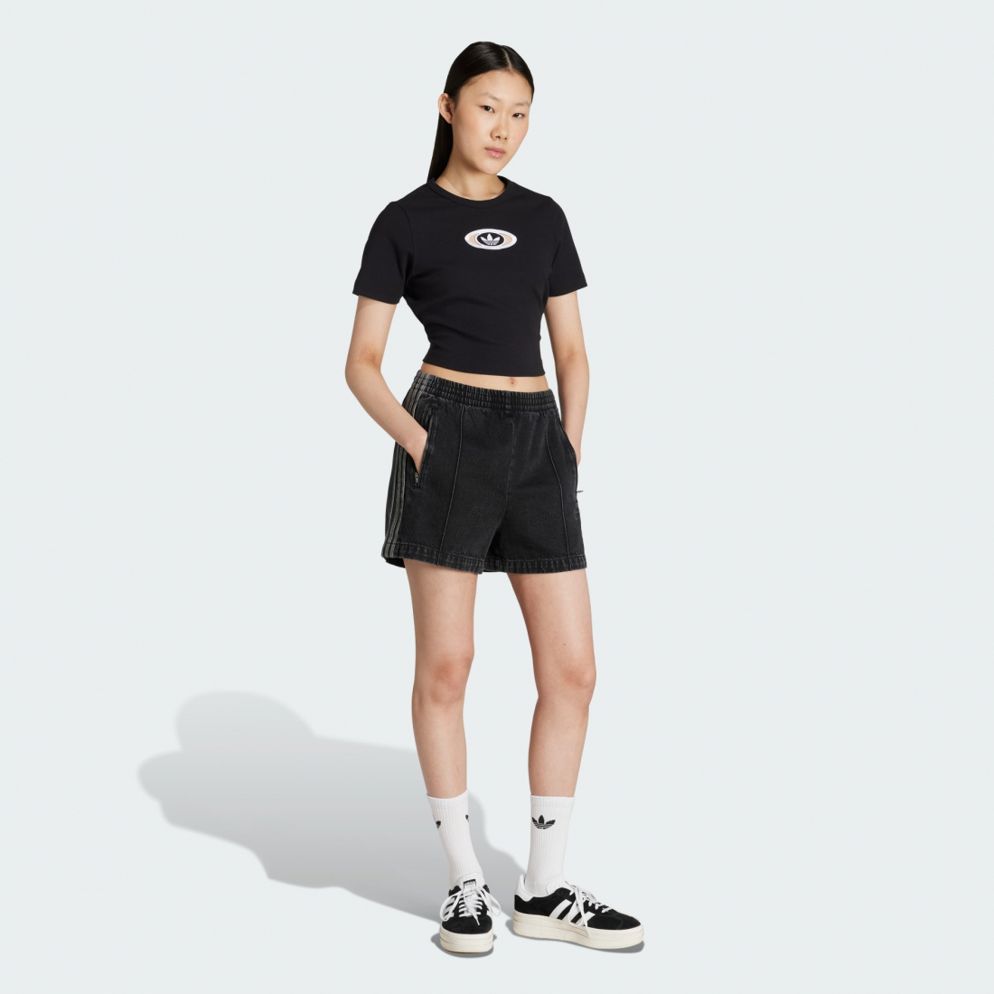 Women's 'Campus 2000 Back Cut Out' Crop T-shirt
