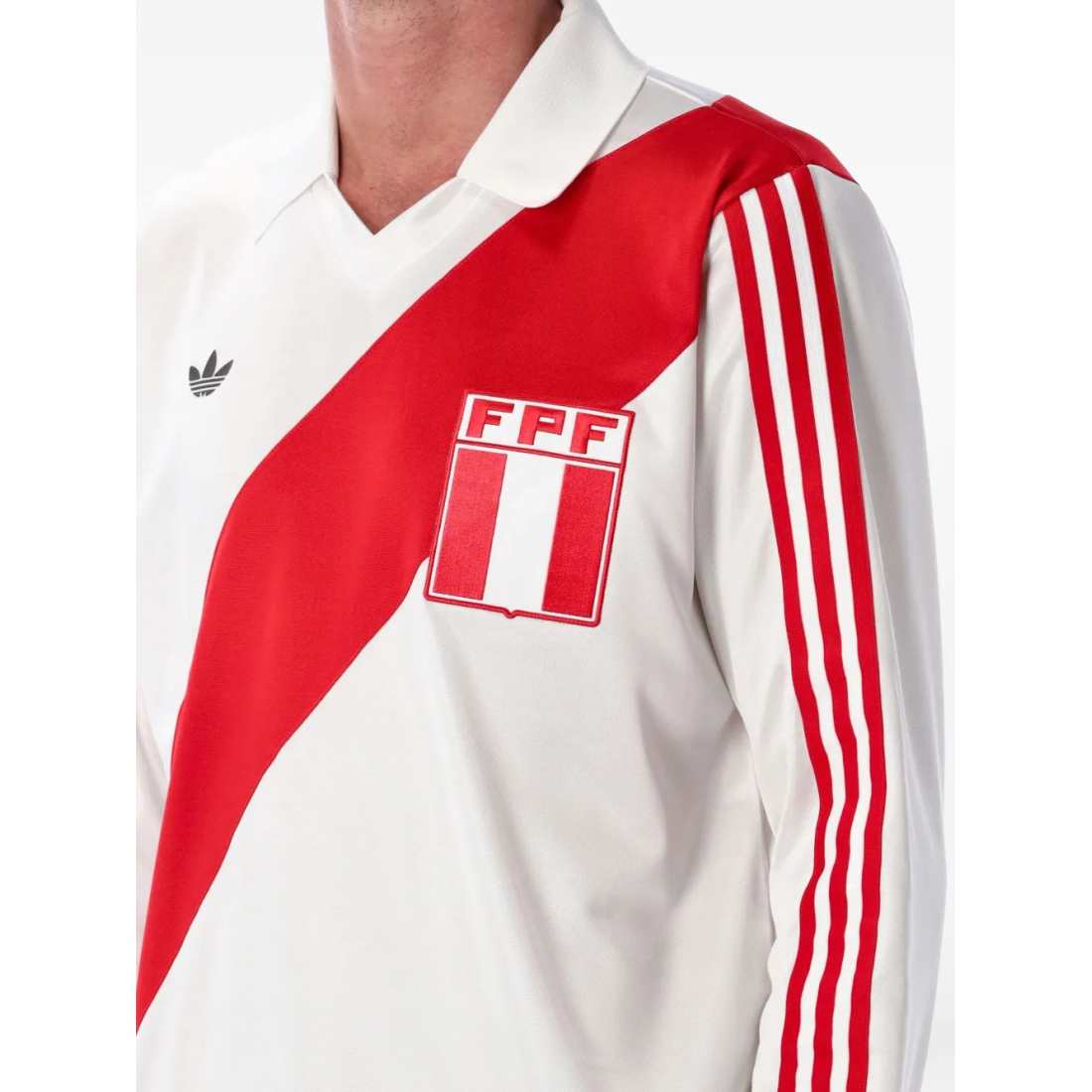 Polo manches longues 'Diagonal-Stripe' pour Hommes