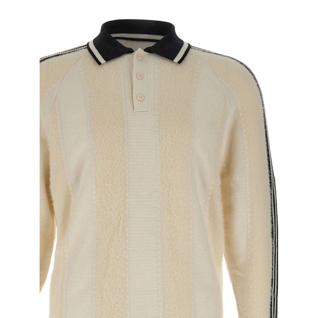 Men's 'Polo-Neck Stripe-Detail' Sweater