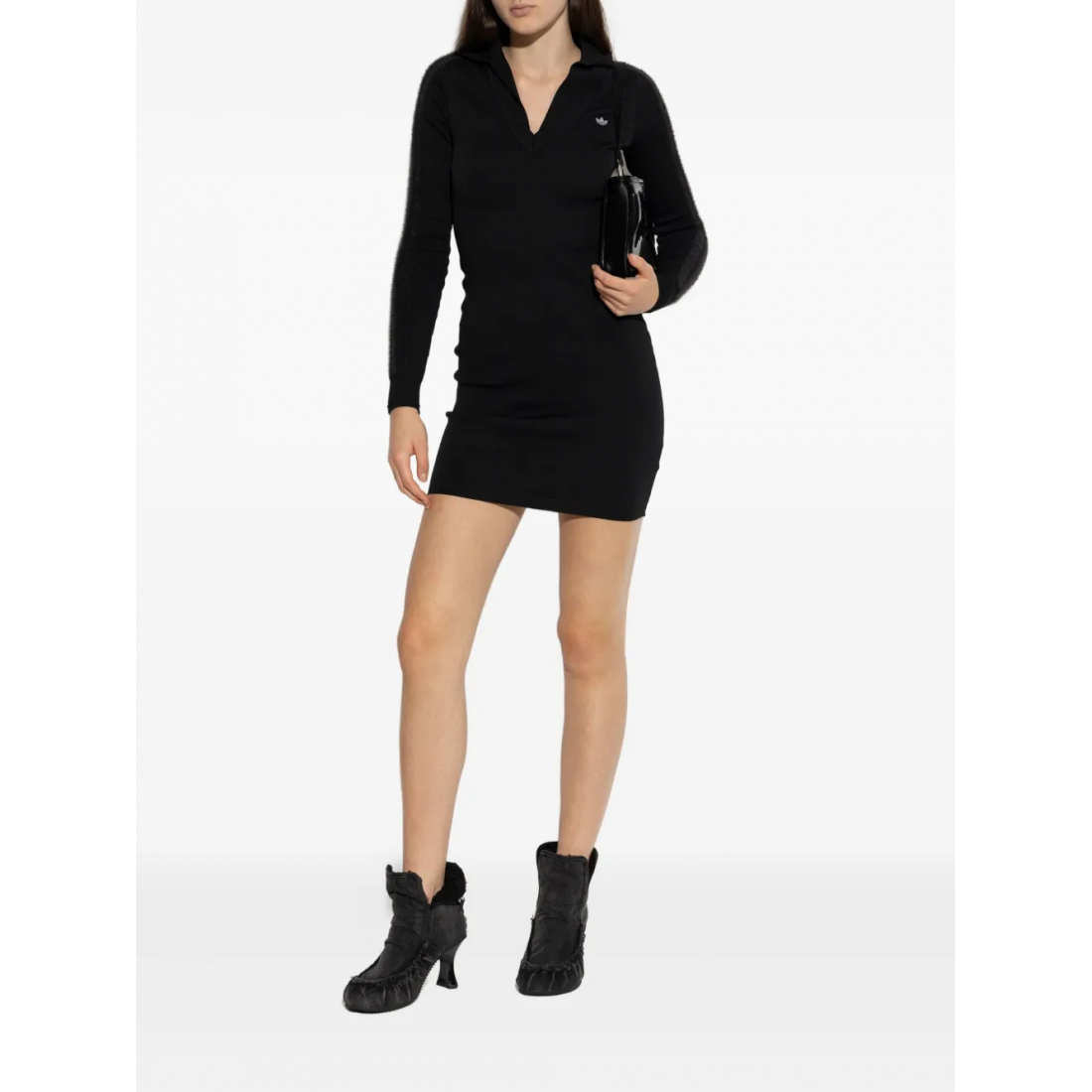 Women's 'Long-Sleeve Polo-Collar' Mini Dress