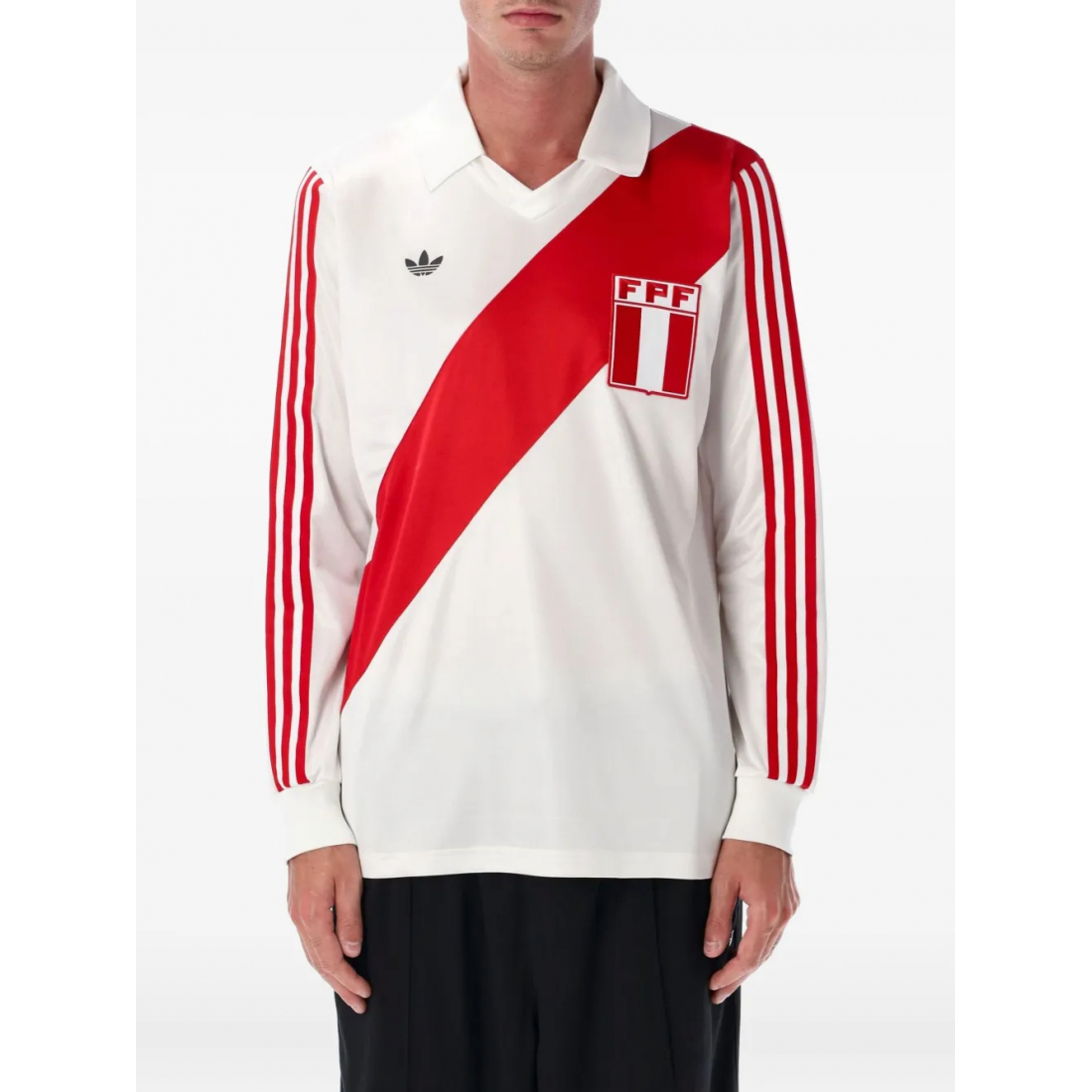 Polo manches longues 'Diagonal-Stripe' pour Hommes