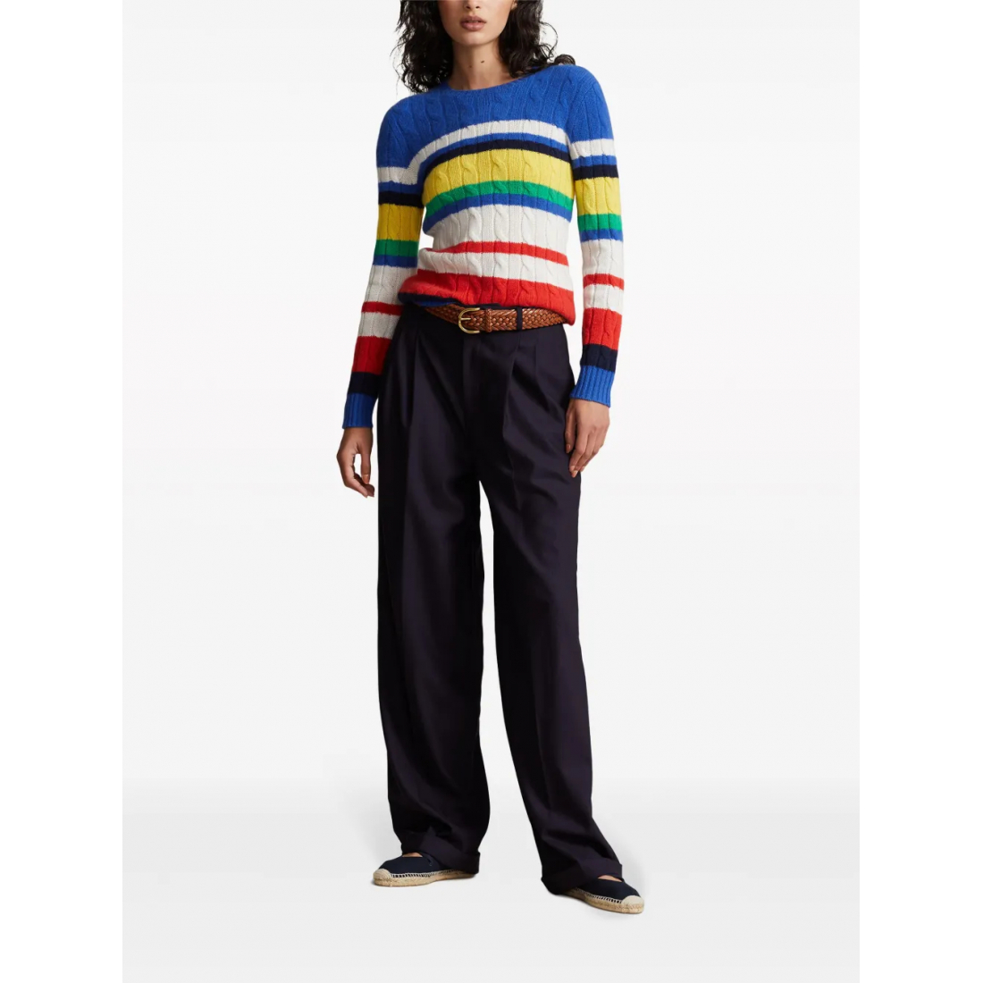 Women's 'Striped Cable-Knit' Sweater