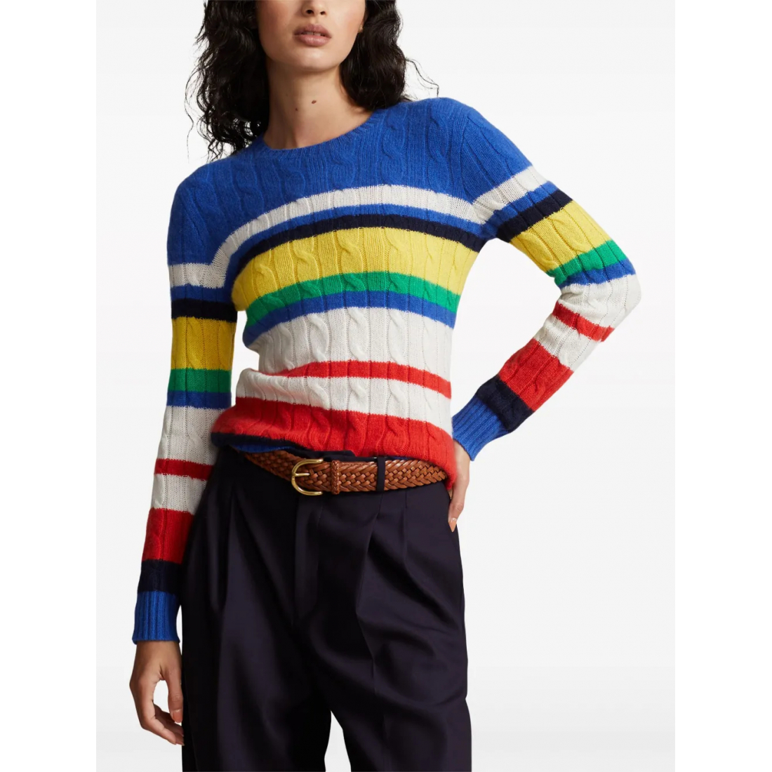 Women's 'Striped Cable-Knit' Sweater