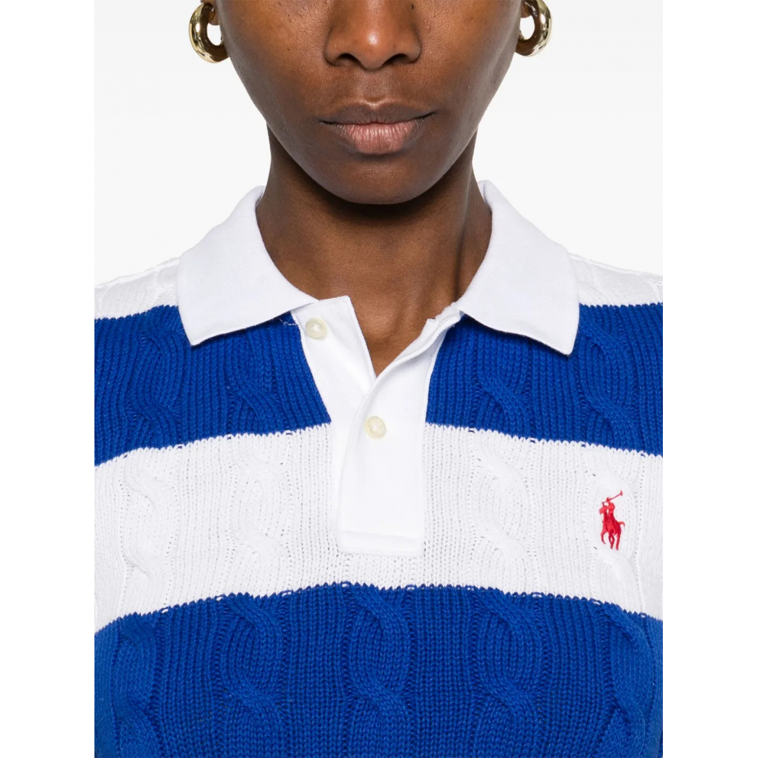 Polo 'Cable-Knit' pour Femmes