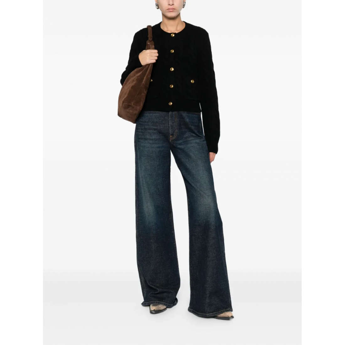 Cardigan 'Cable-Knit Buttoned' pour Femmes