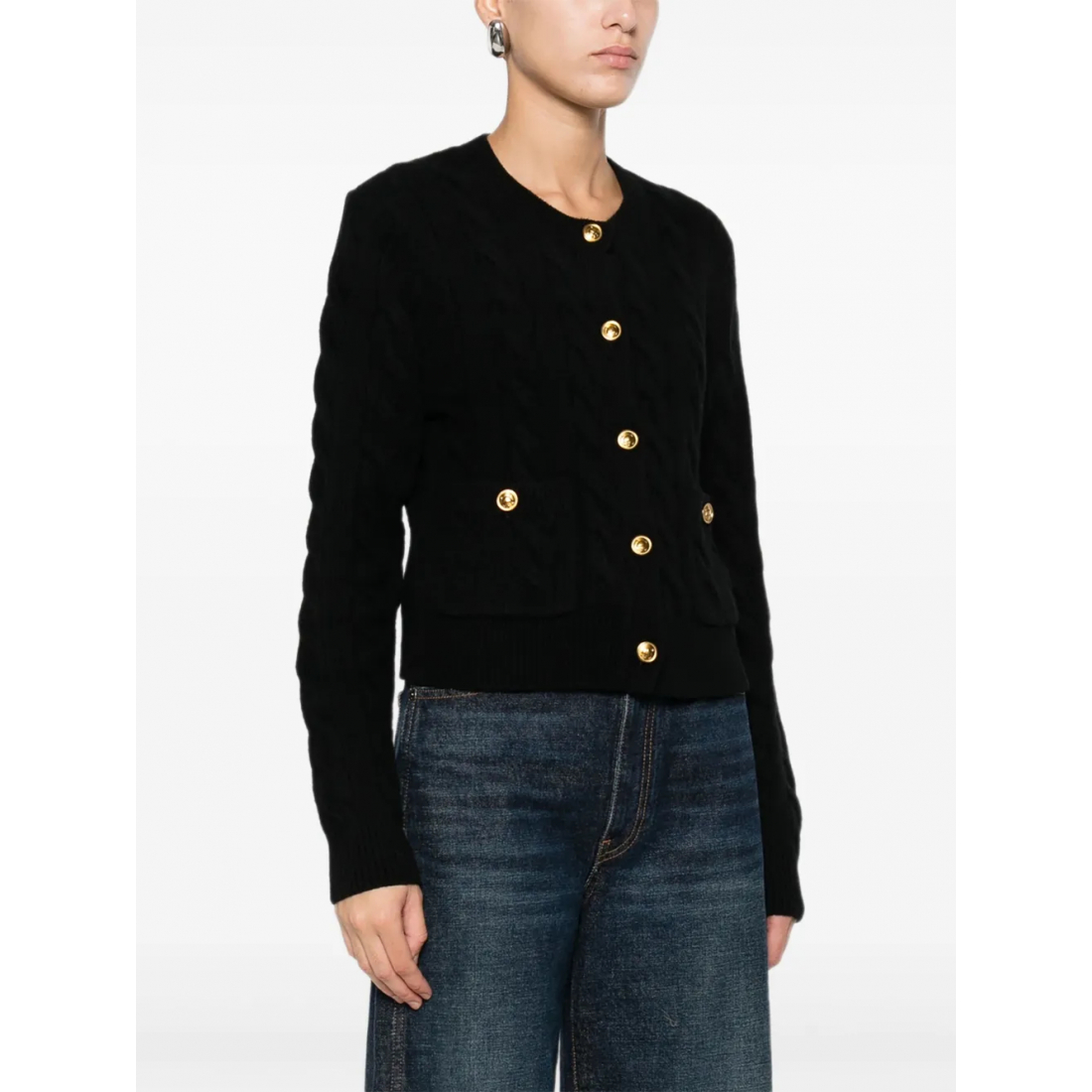 Cardigan 'Cable-Knit Buttoned' pour Femmes