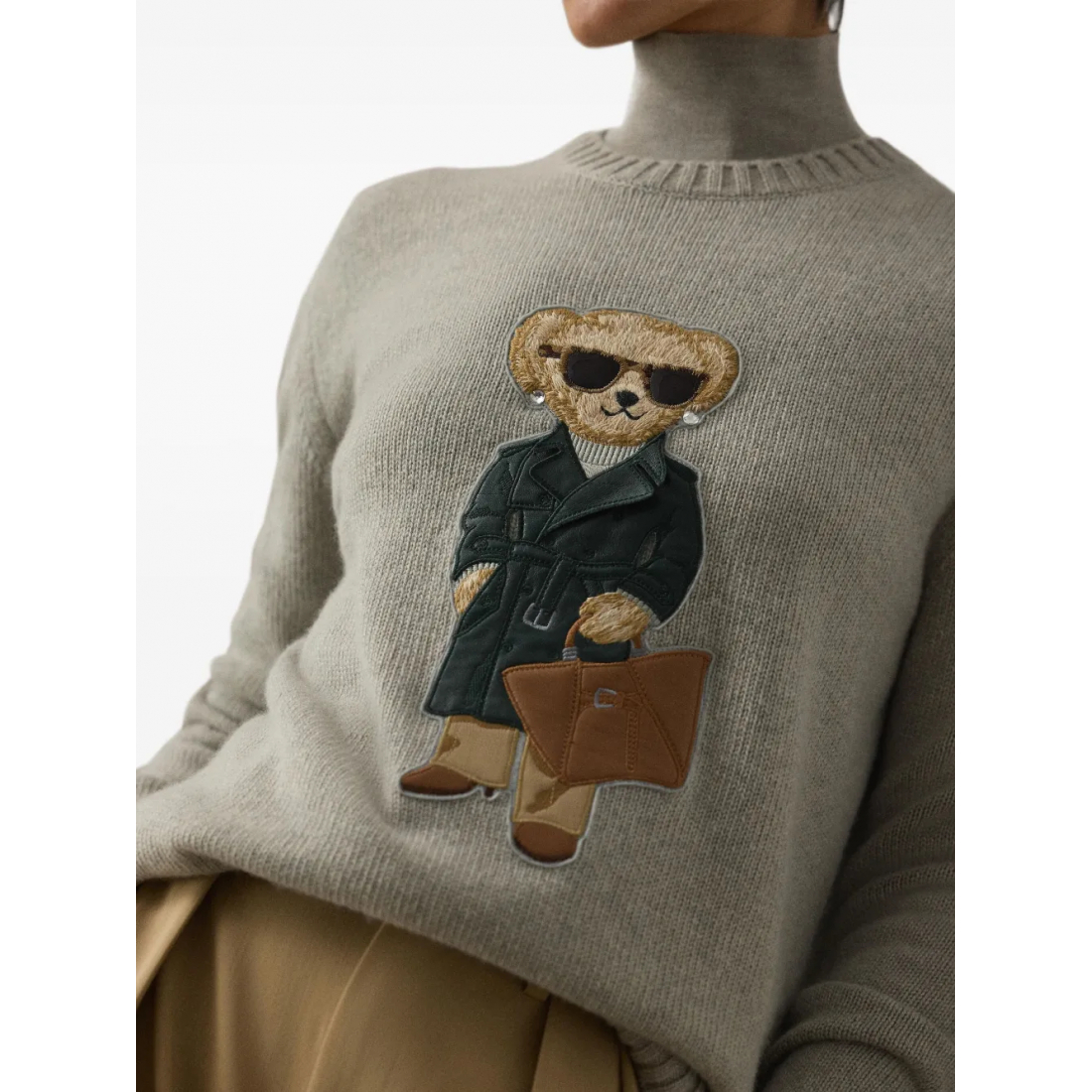 Pull 'Bear-Motif Knitted' pour Femmes