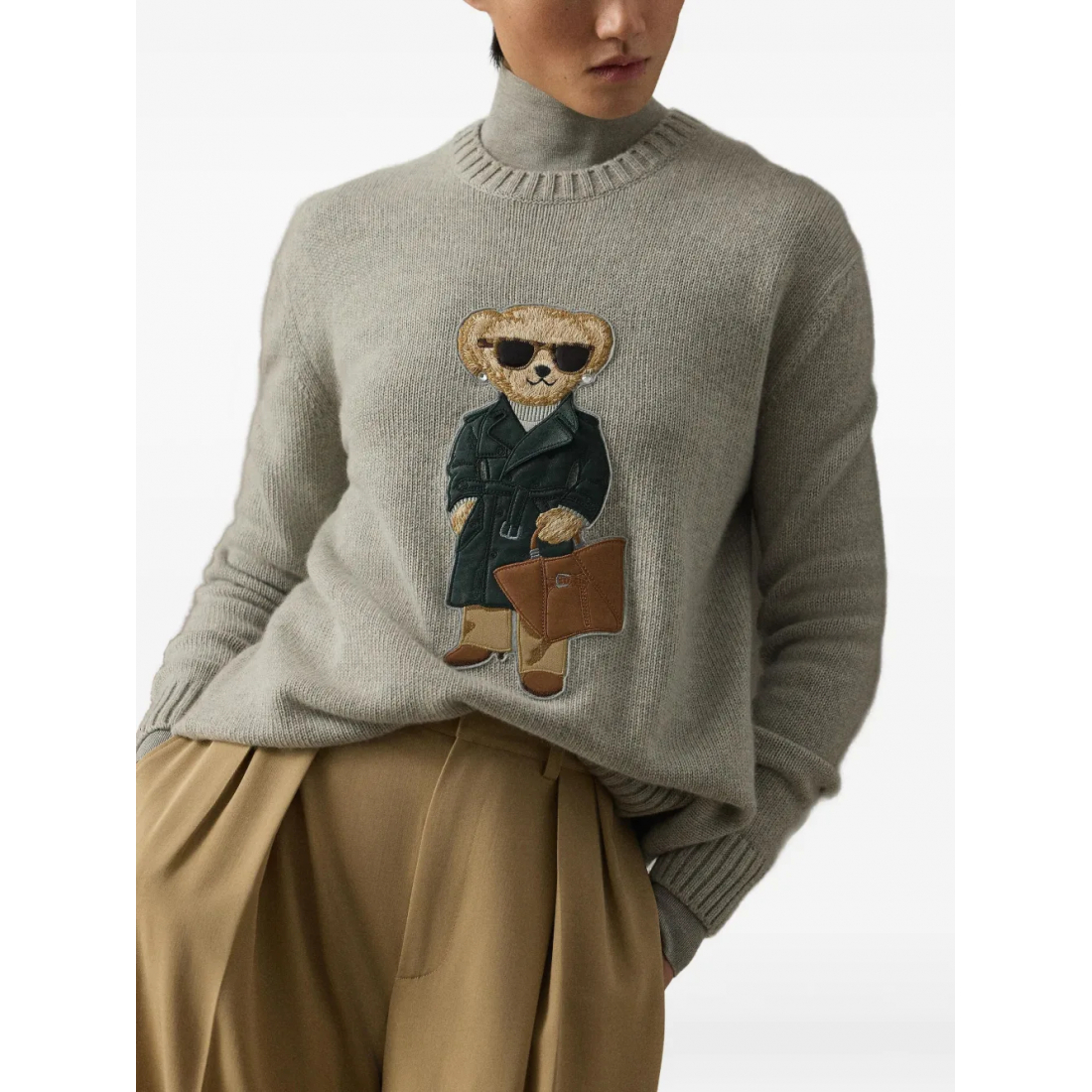 Pull 'Bear-Motif Knitted' pour Femmes