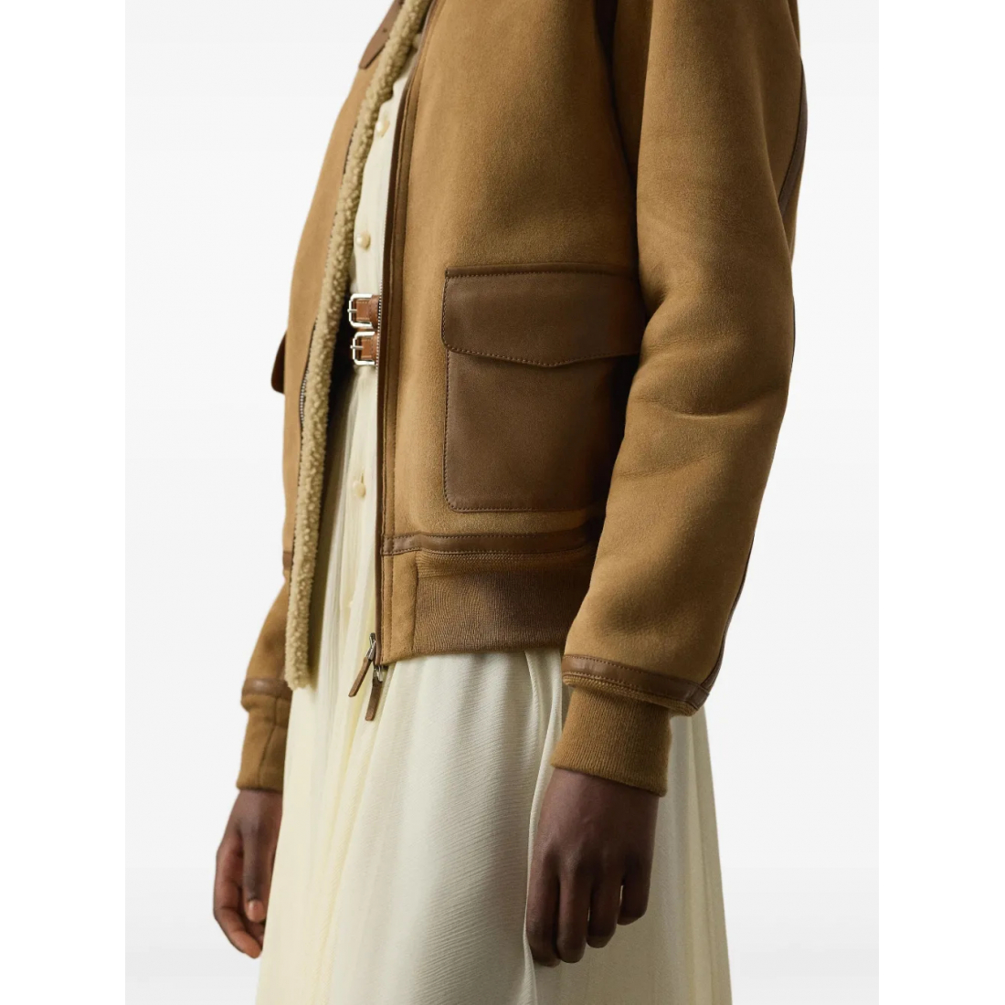 Blouson bomber 'Shearling-Collared' pour Femmes