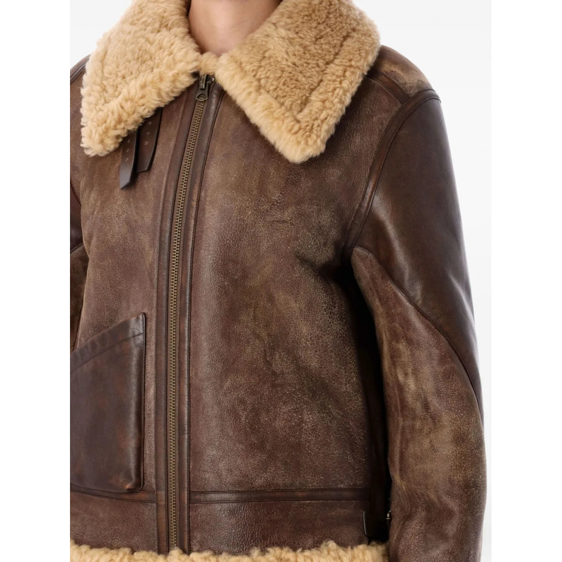 'Trim-Shearling' Trucker Jacke für Damen
