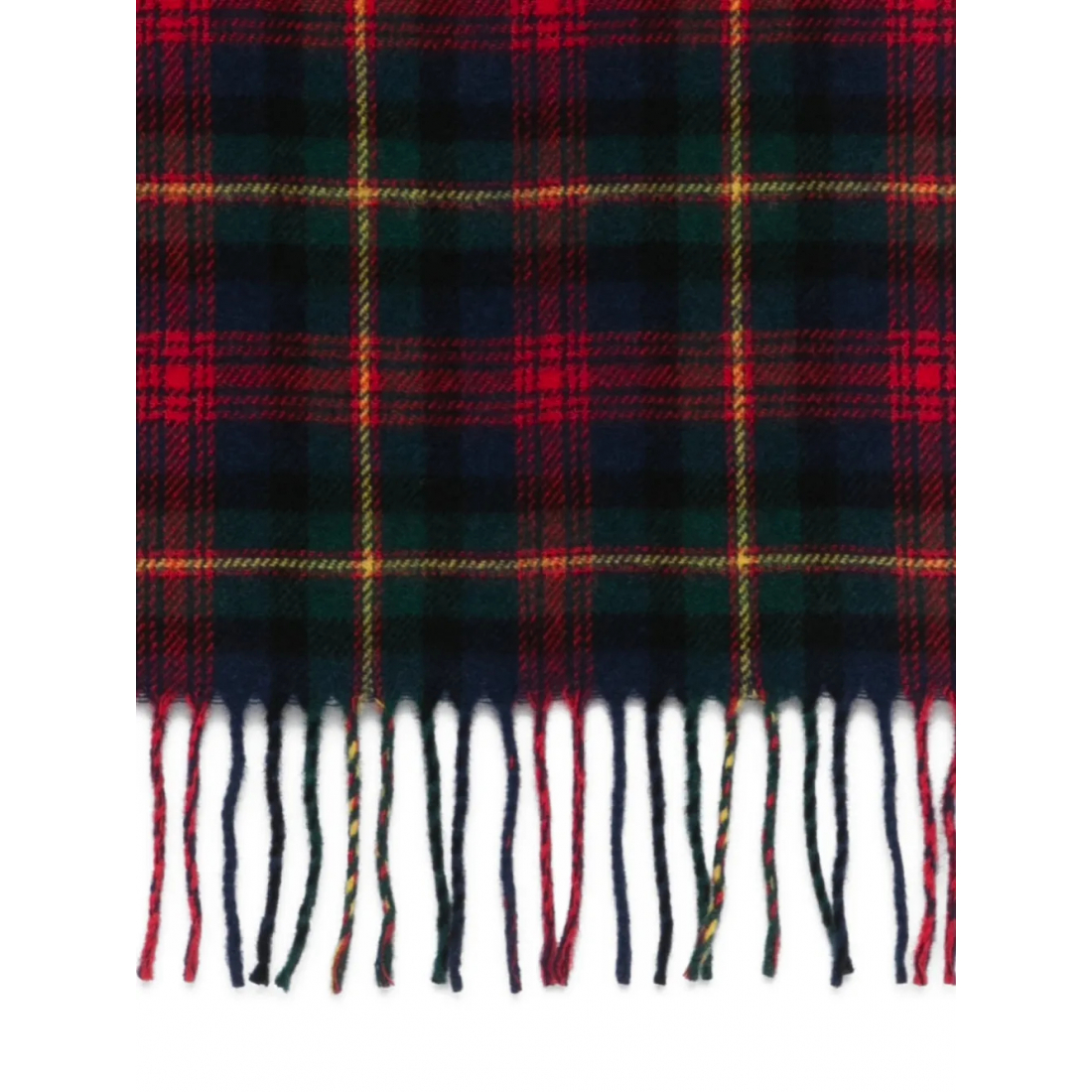 Foulard 'Tartan-Pattern Fringed' pour Hommes