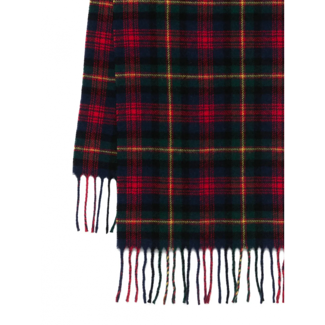 Foulard 'Tartan-Pattern Fringed' pour Hommes
